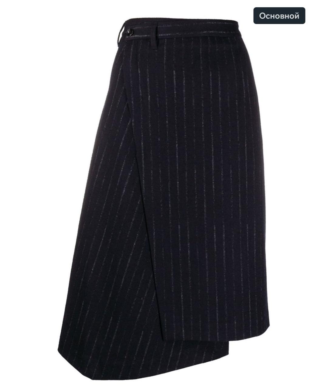 DOROTHEE SCHUMACHER Темно-синяя шерстяная юбка миди, фото 2