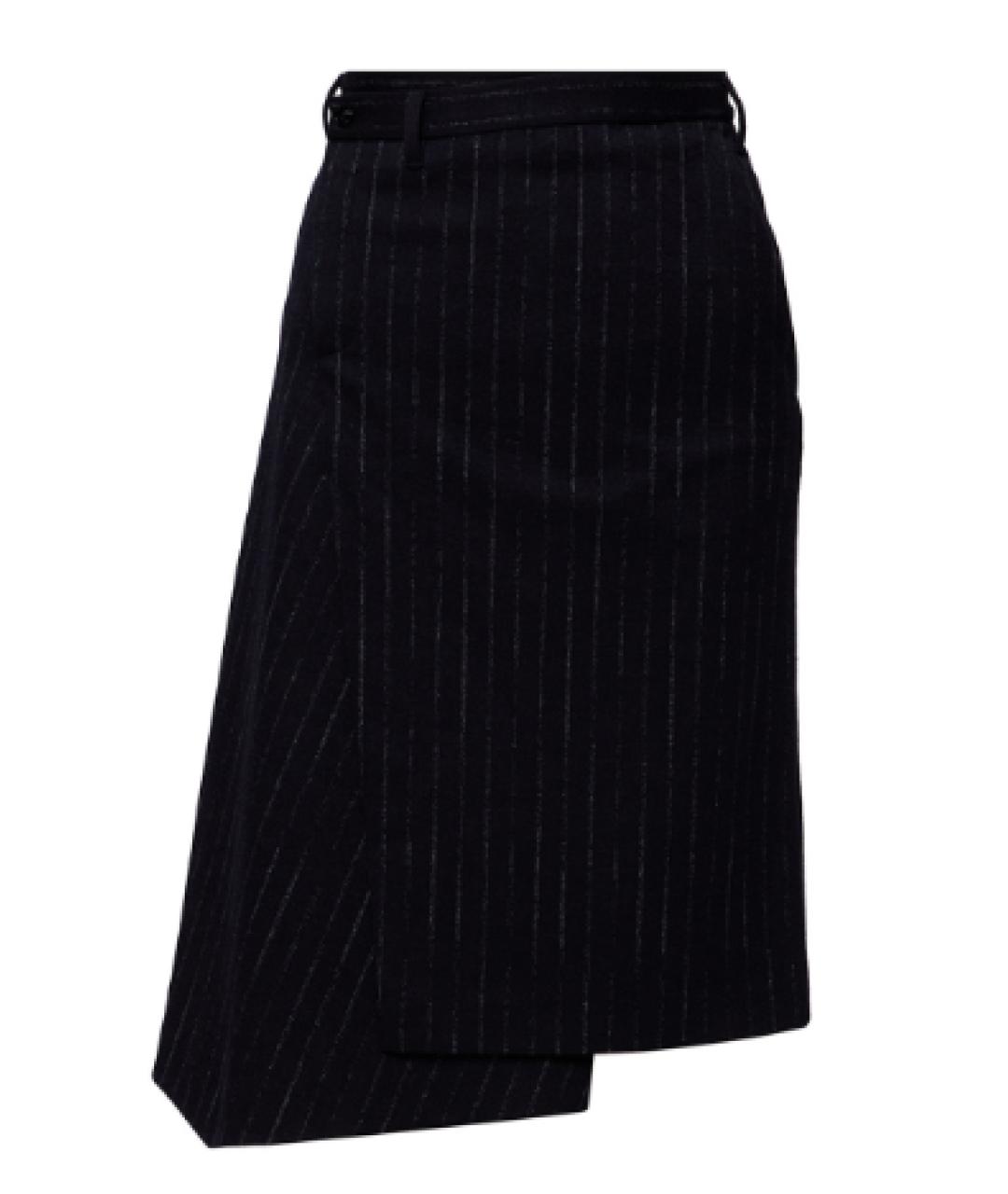 DOROTHEE SCHUMACHER Темно-синяя шерстяная юбка миди, фото 1