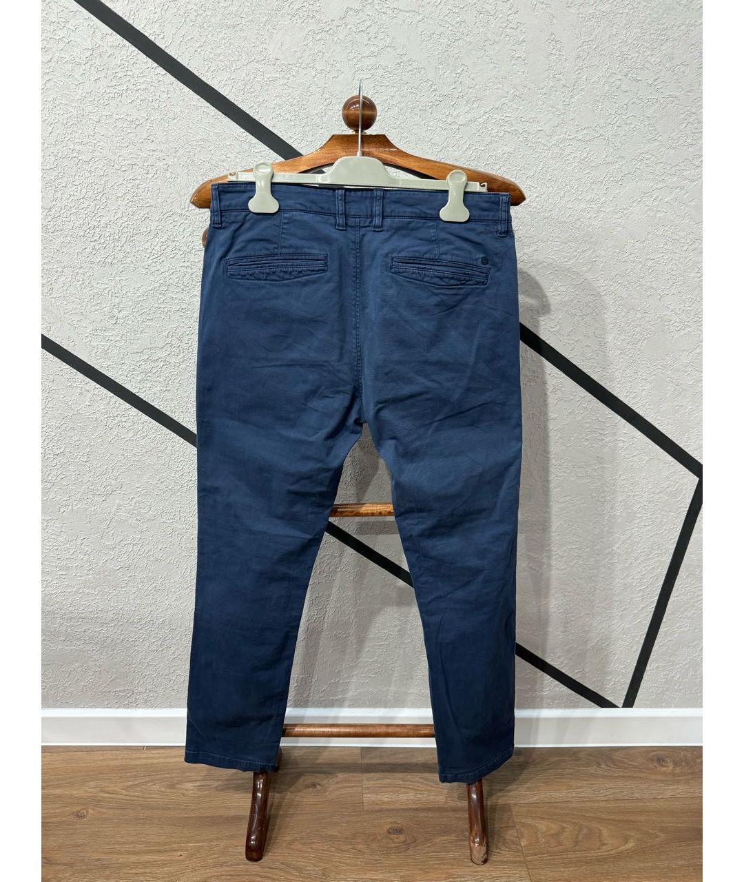 NN07 Темно-синие хлопко-эластановые брюки чинос, фото 4