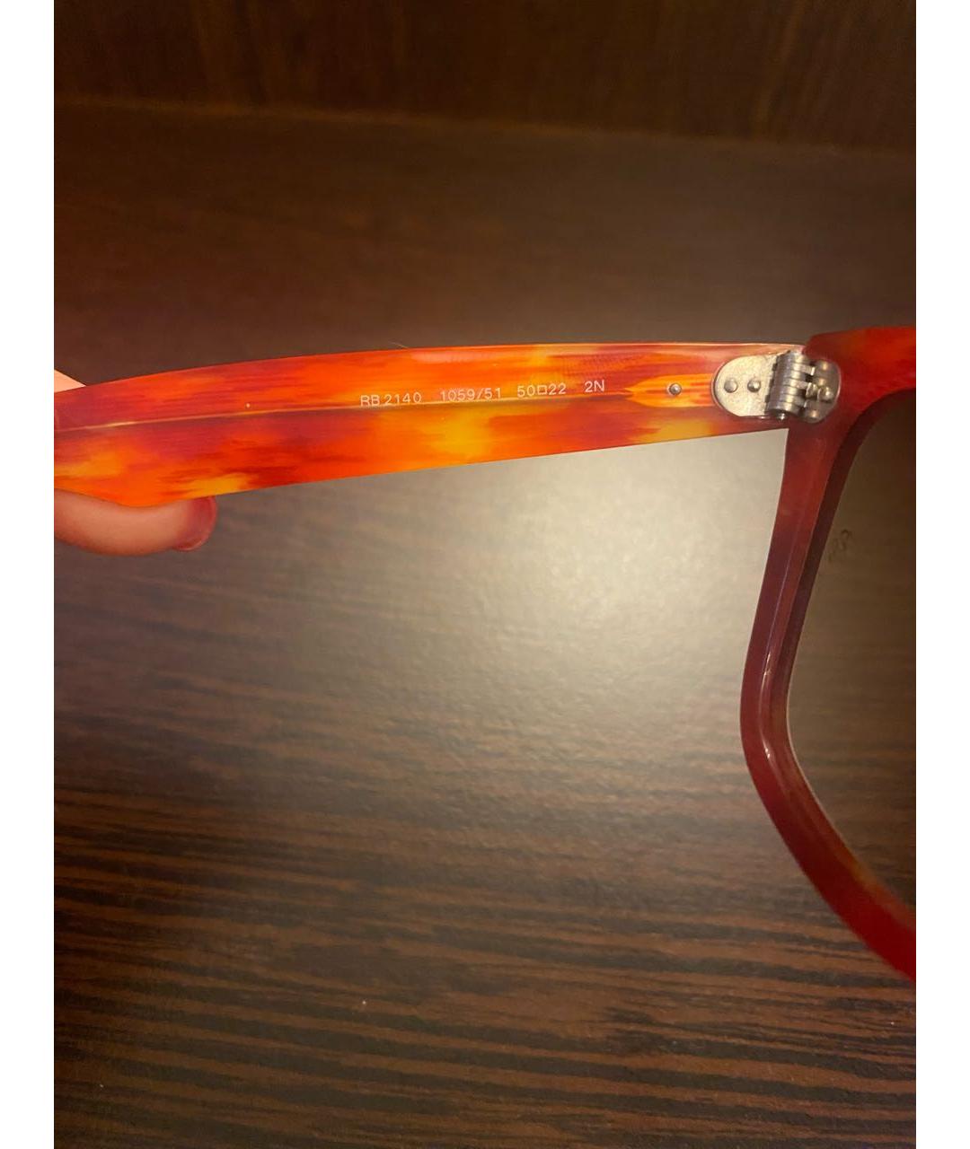 RAY BAN Белые пластиковые солнцезащитные очки, фото 6
