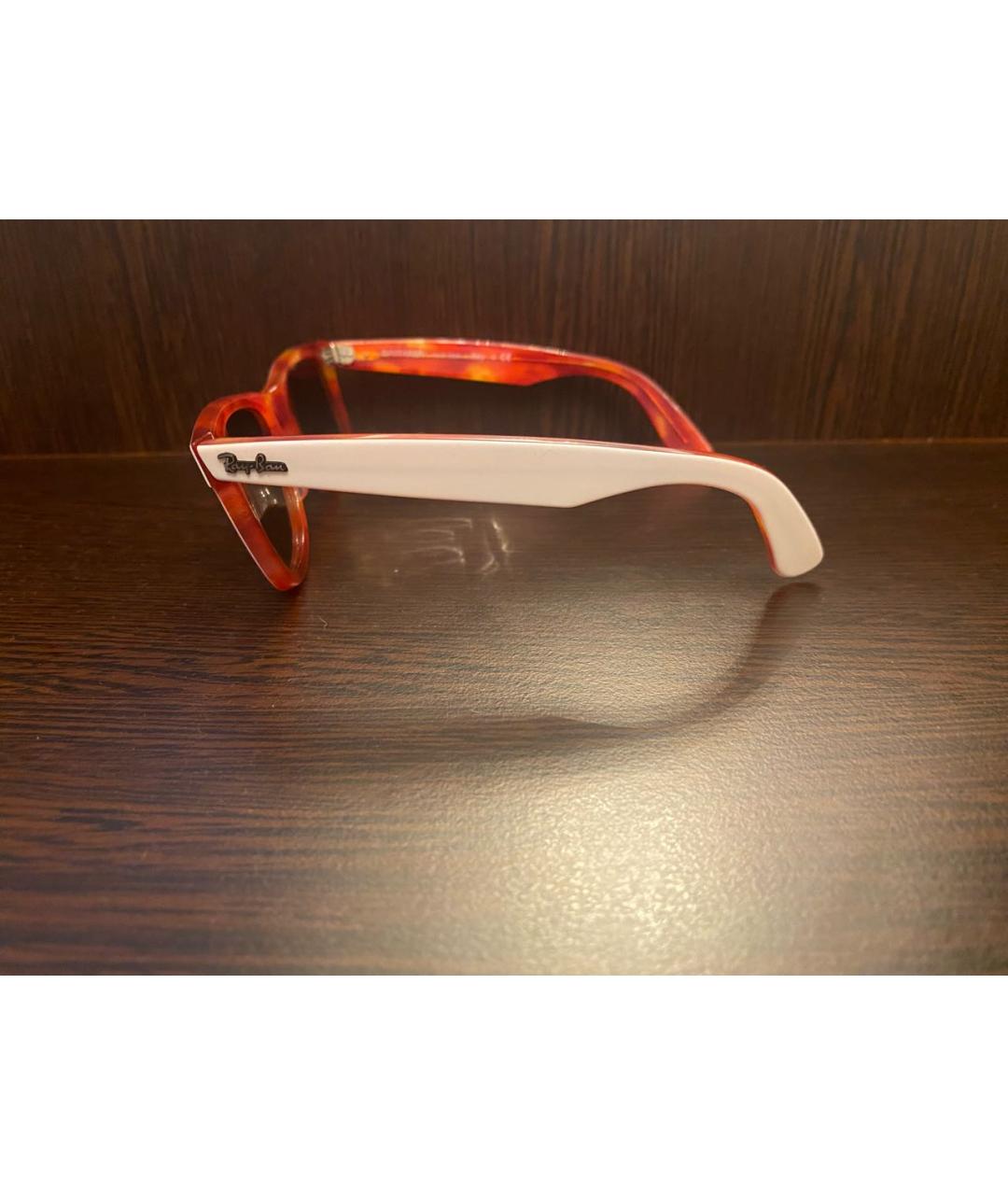RAY BAN Белые пластиковые солнцезащитные очки, фото 2