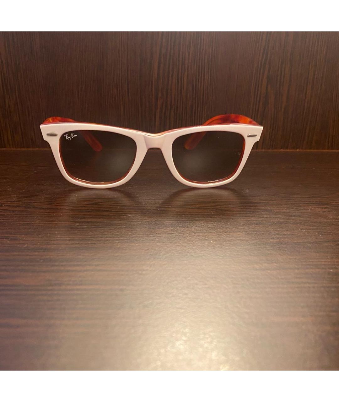 RAY BAN Белые пластиковые солнцезащитные очки, фото 7