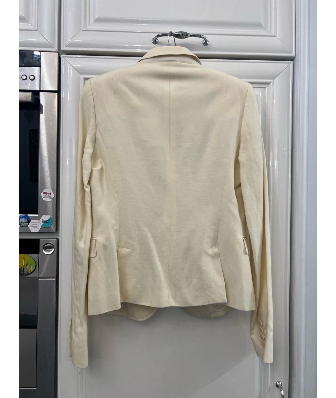 NEIL BARRETT Бежевый льняной жакет/пиджак, фото 2