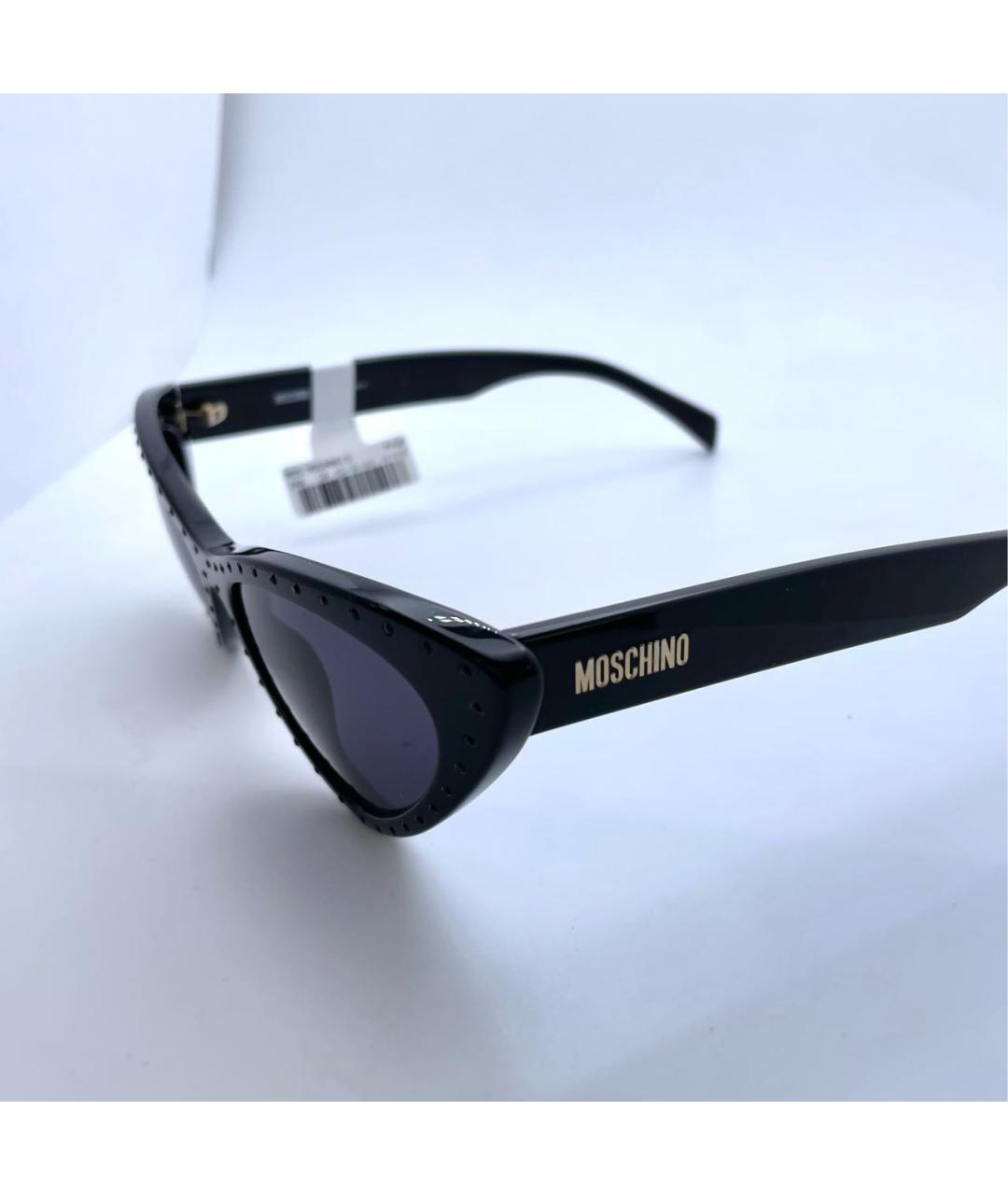 MOSCHINO Черные пластиковые солнцезащитные очки, фото 3