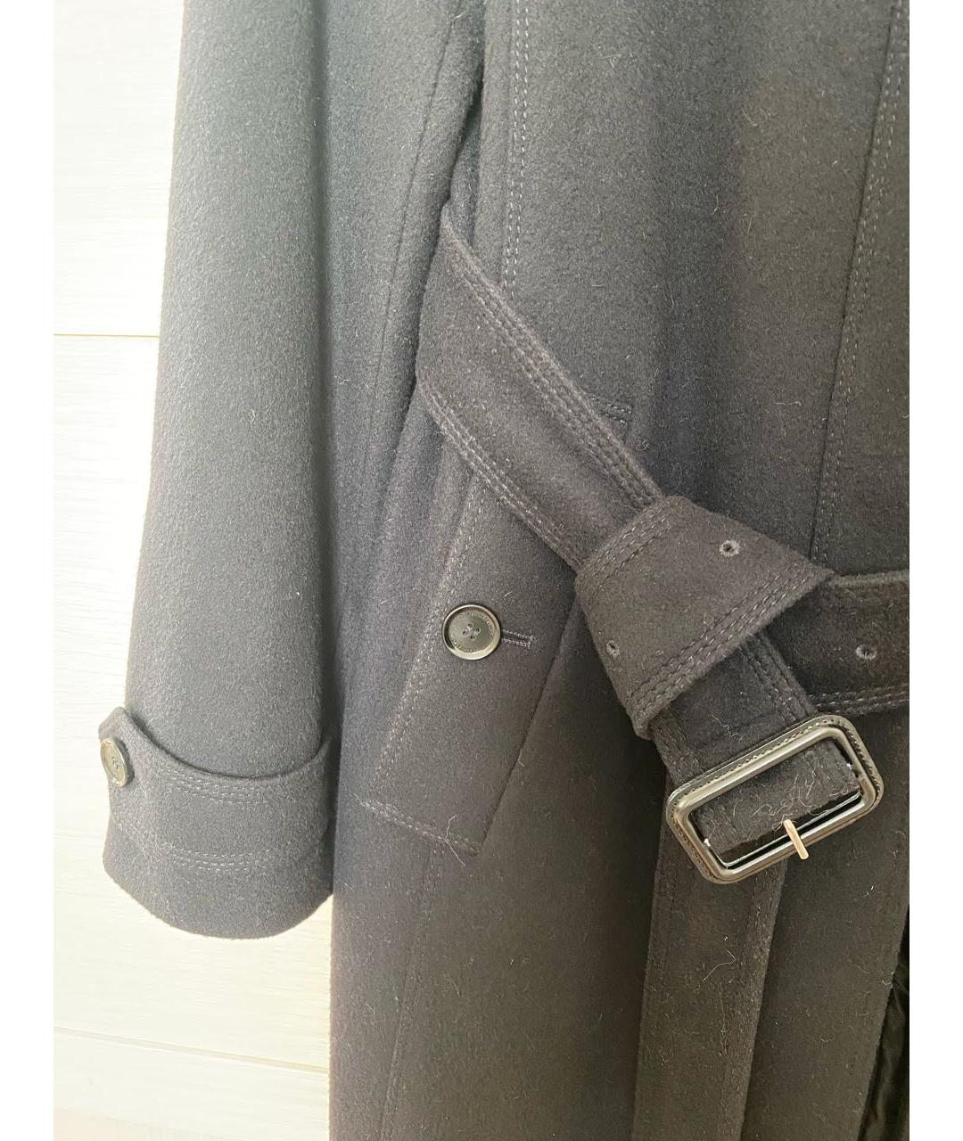 BURBERRY Черное шерстяное пальто, фото 8