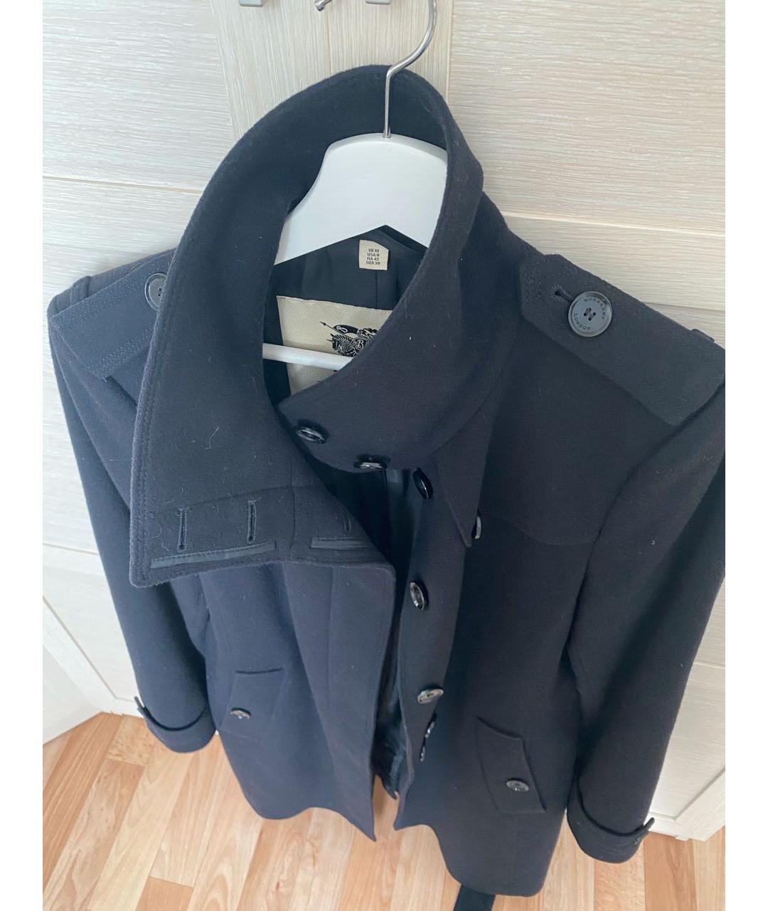 BURBERRY Черное шерстяное пальто, фото 3