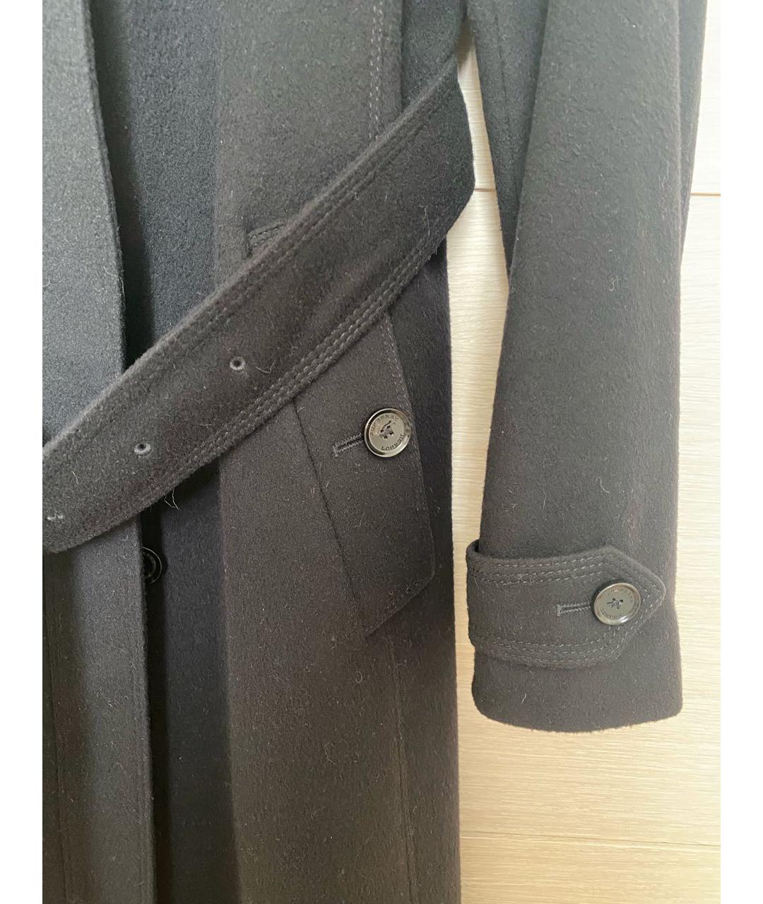 BURBERRY Черное шерстяное пальто, фото 7