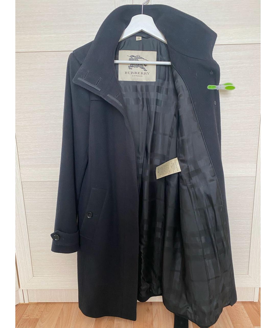 BURBERRY Черное шерстяное пальто, фото 6