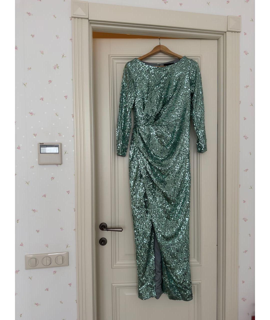 RASARIO Бирюзовое шелковое вечернее платье, фото 2