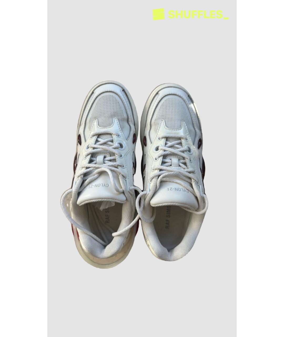 RAF SIMONS Белые кожаные кроссовки, фото 3