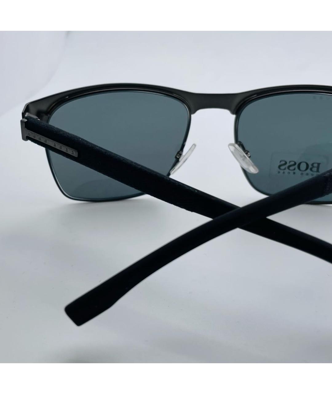 HUGO BOSS Черные металлические солнцезащитные очки, фото 3