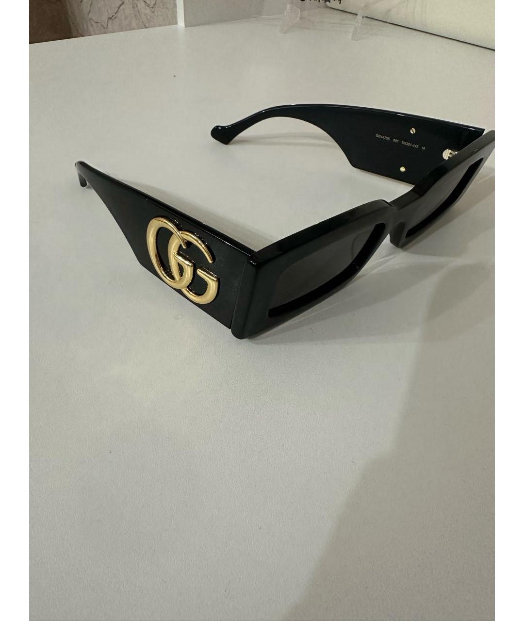 GUCCI Черные пластиковые солнцезащитные очки, фото 3