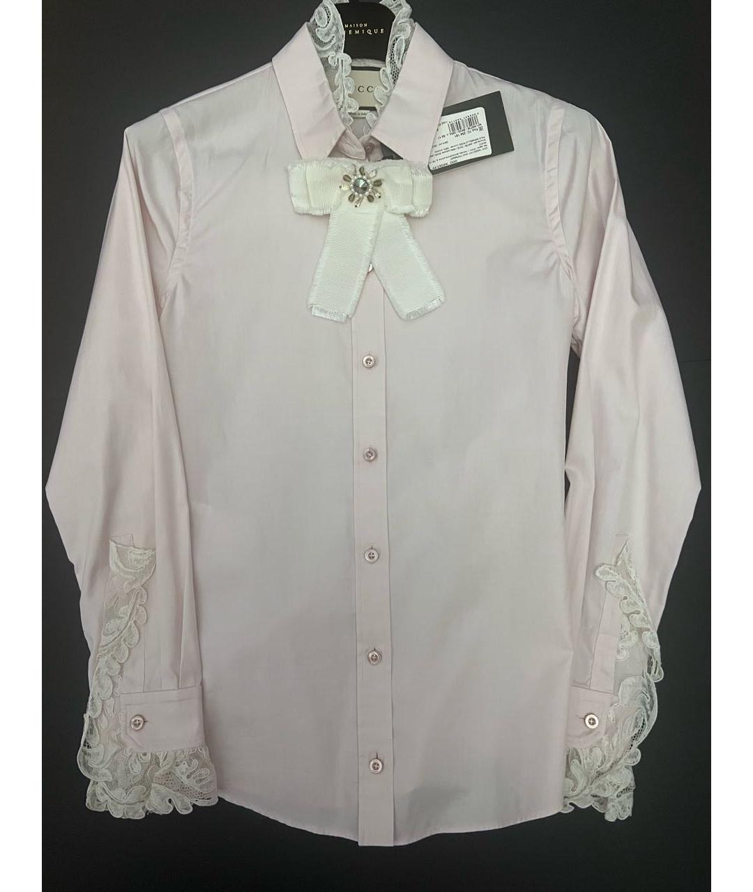 GUCCI Розовая хлопковая блузы, фото 9