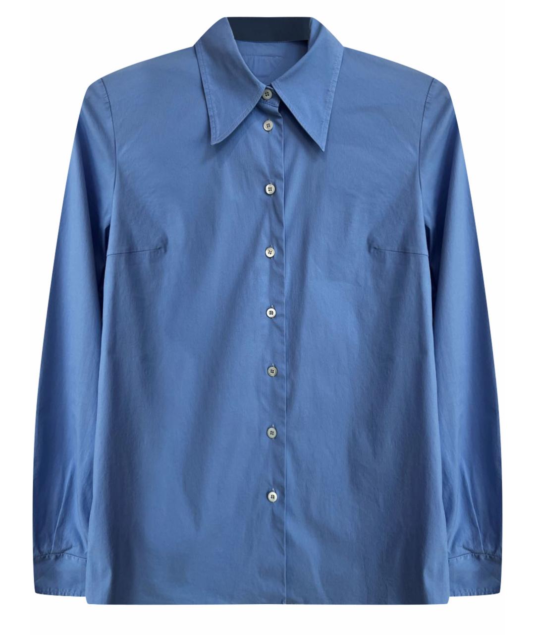 PRADA Синяя хлопко-эластановая рубашка, фото 1