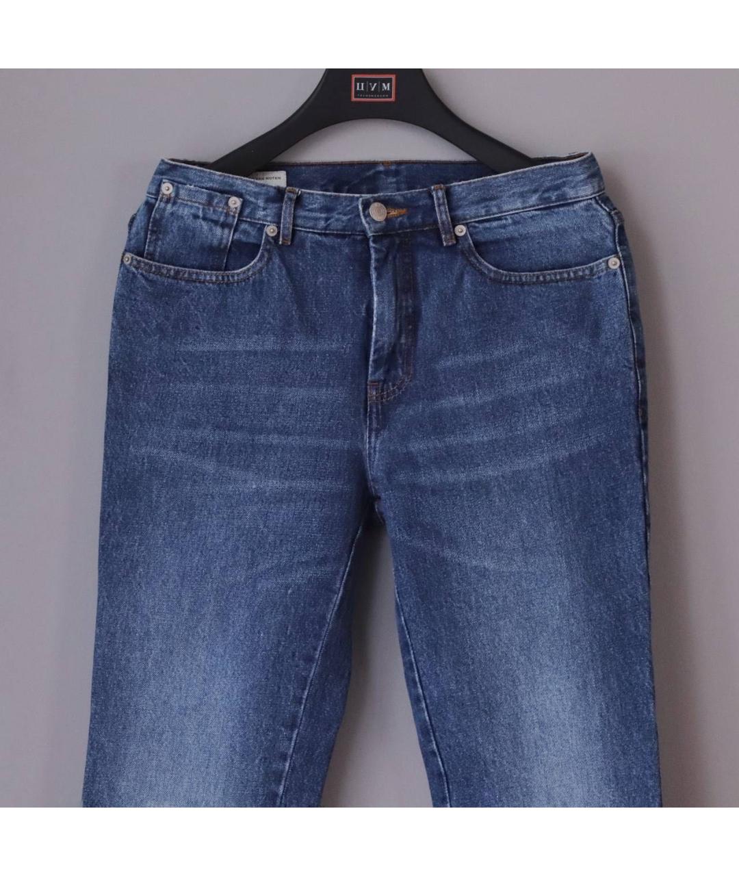 DRIES VAN NOTEN Синие хлопковые джинсы слим, фото 4