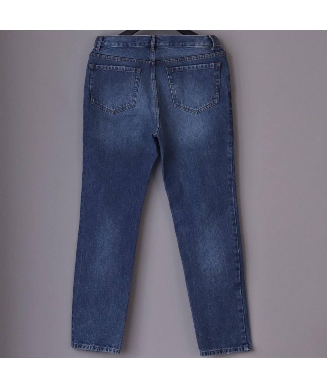 DRIES VAN NOTEN Синие хлопковые джинсы слим, фото 2