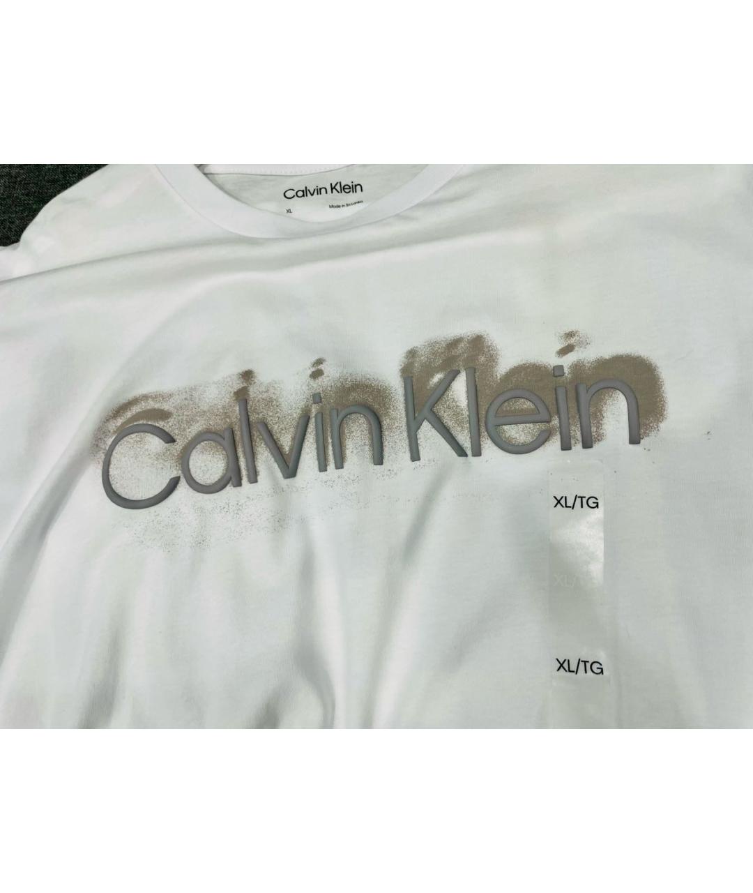 CALVIN KLEIN Белая хлопковая футболка, фото 5