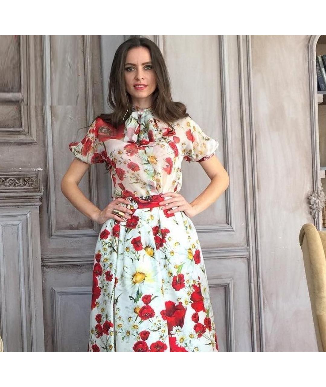 DOLCE&GABBANA Мульти шелковая рубашка, фото 6