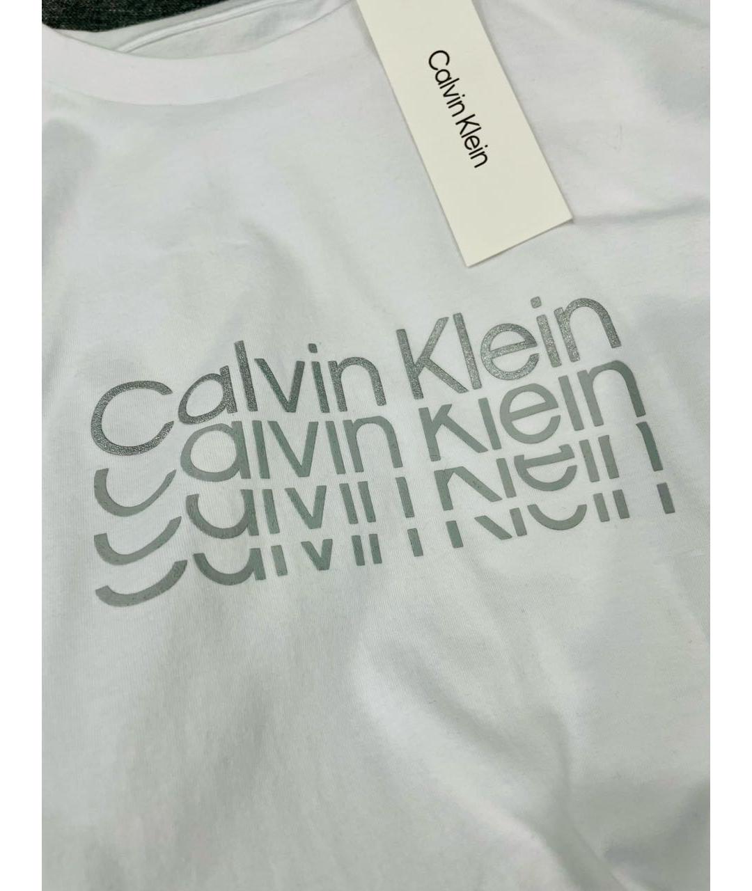CALVIN KLEIN Белая хлопковая футболка, фото 3