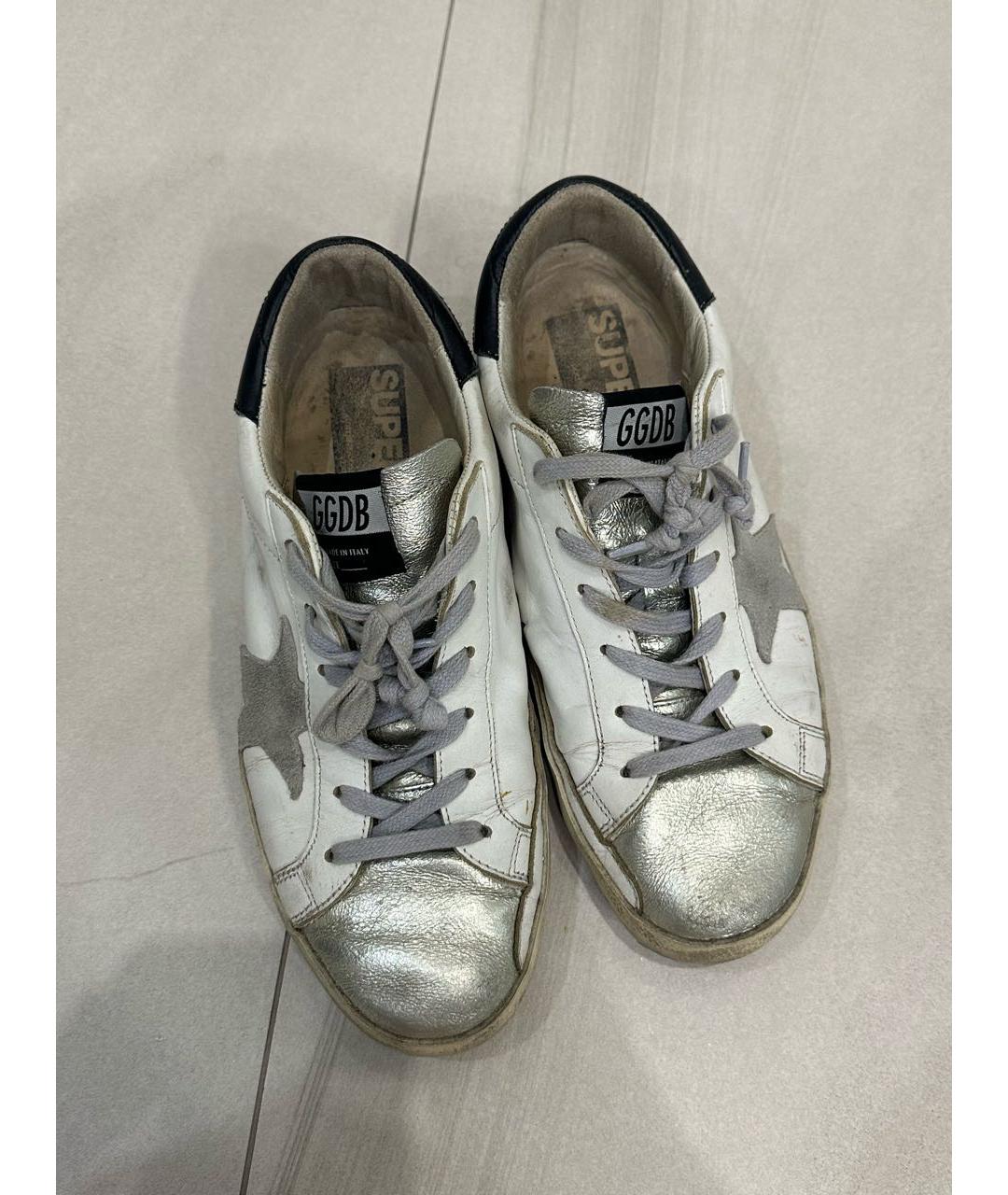 GOLDEN GOOSE DELUXE BRAND Белые кожаные кеды, фото 4