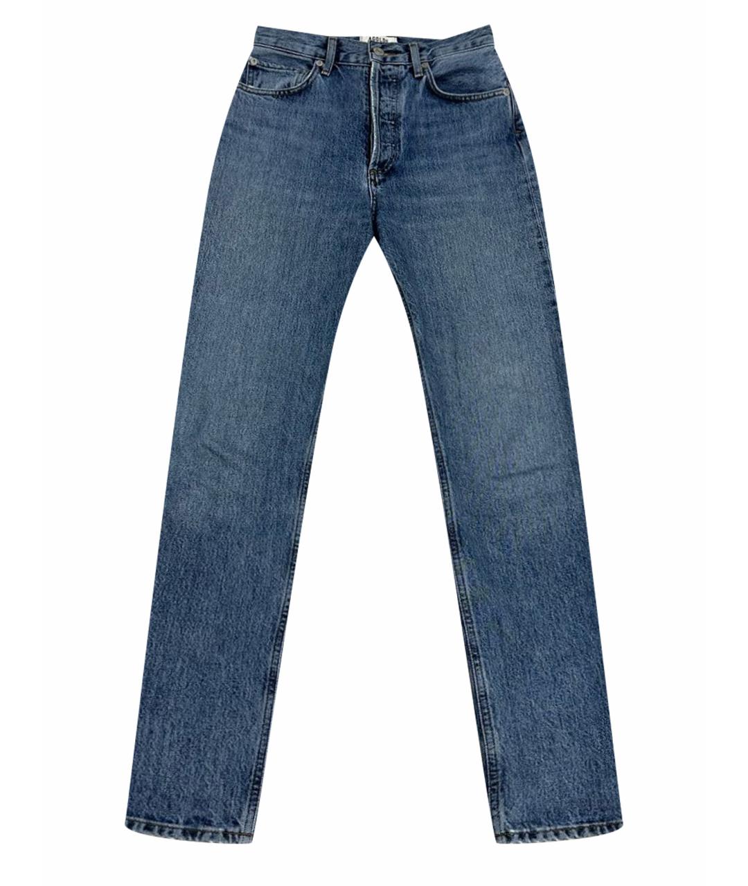 AGOLDE Синие хлопковые прямые джинсы, фото 1