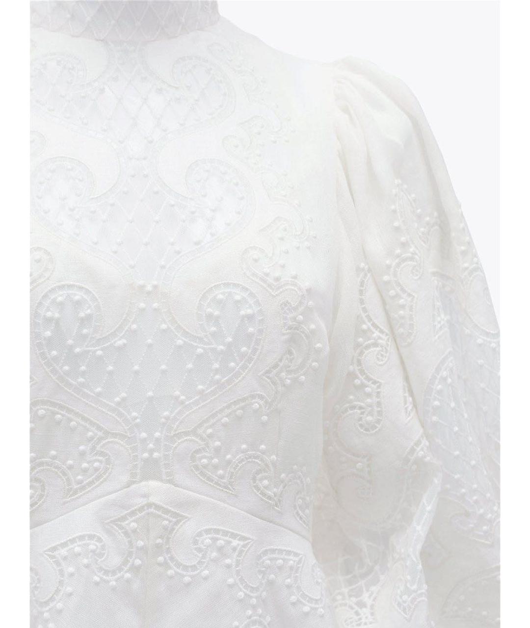 ZIMMERMANN Белое льняное платье, фото 4