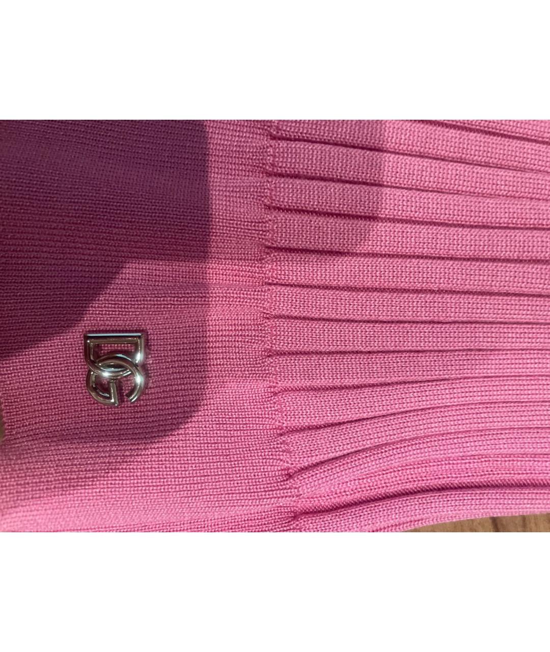 DOLCE&GABBANA Розовый шелковый джемпер / свитер, фото 3