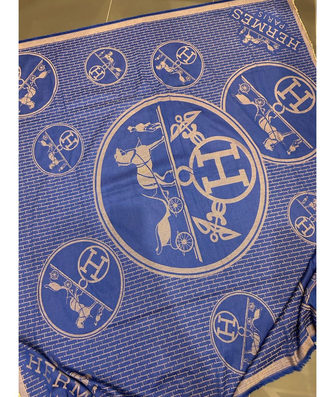 HERMES PRE-OWNED Синий платок, фото 2