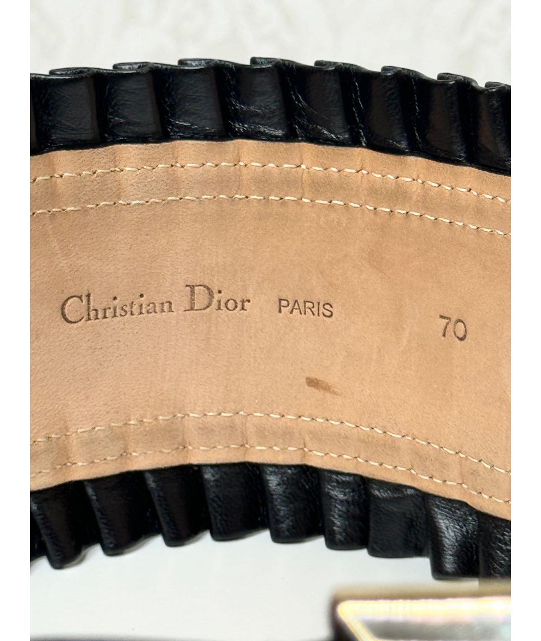 CHRISTIAN DIOR PRE-OWNED Черный кожаный ремень, фото 2