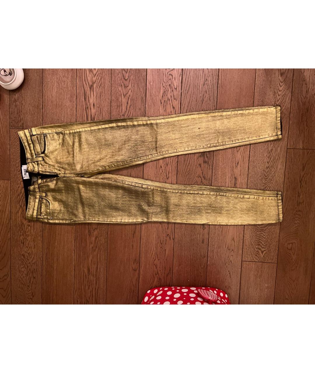 PAIGE Золотые джинсы слим, фото 5