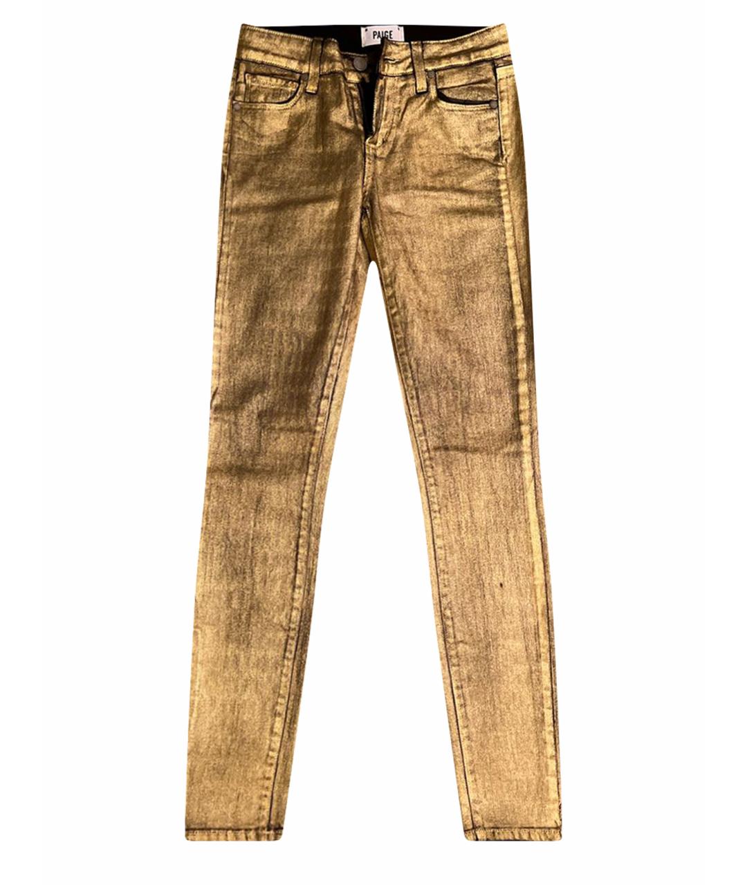 PAIGE Золотые джинсы слим, фото 1