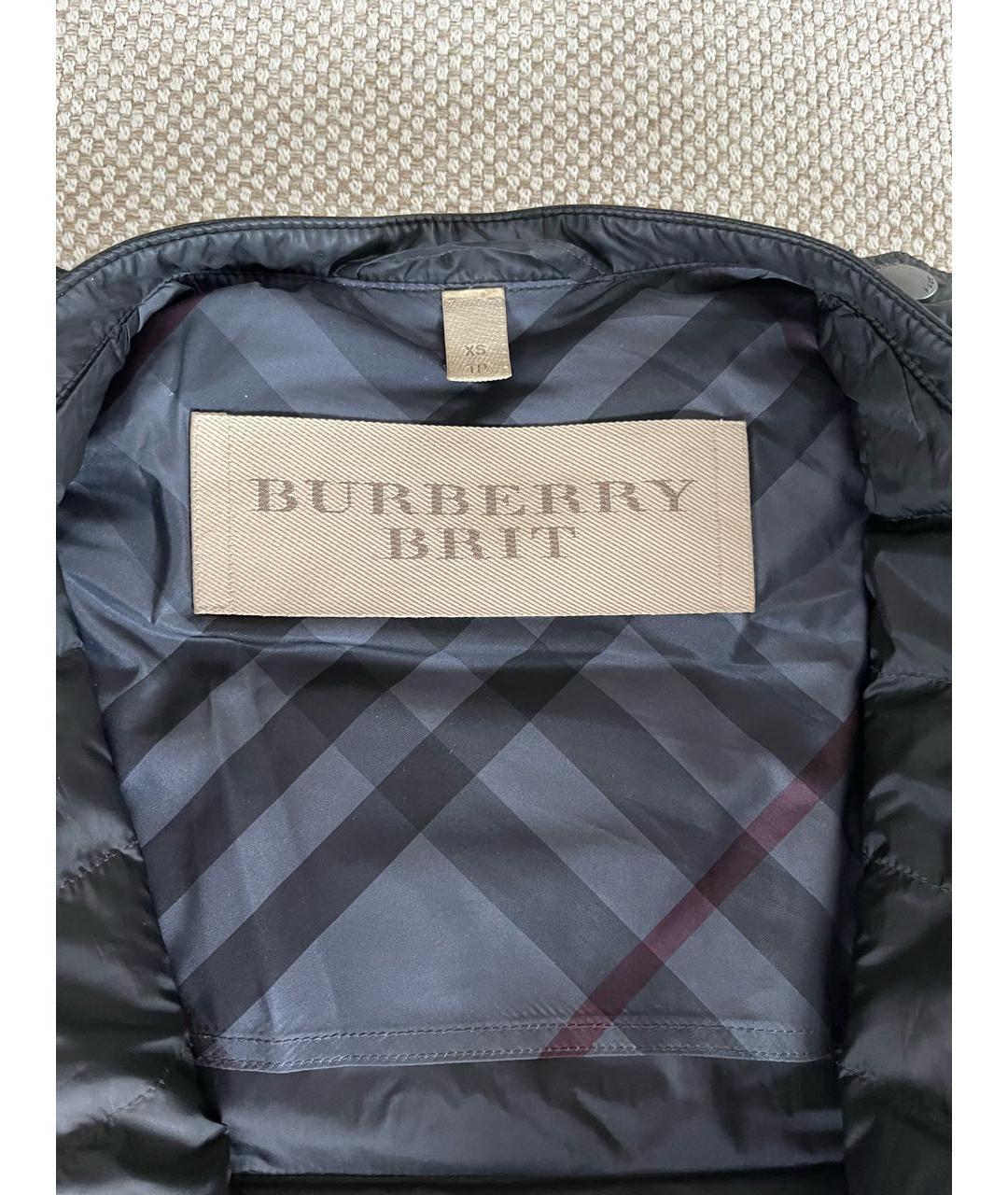 BURBERRY Черная синтетическая куртка, фото 4