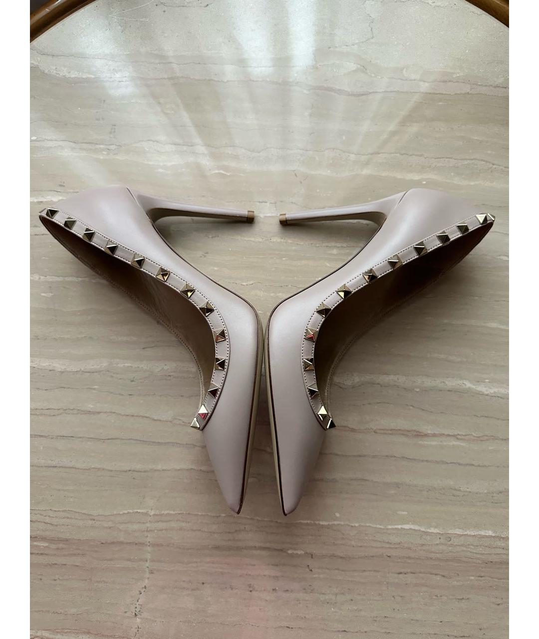 VALENTINO Бежевые кожаные туфли, фото 8