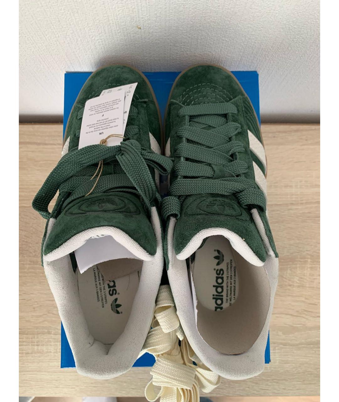 ADIDAS Зеленые замшевые низкие кроссовки / кеды, фото 3