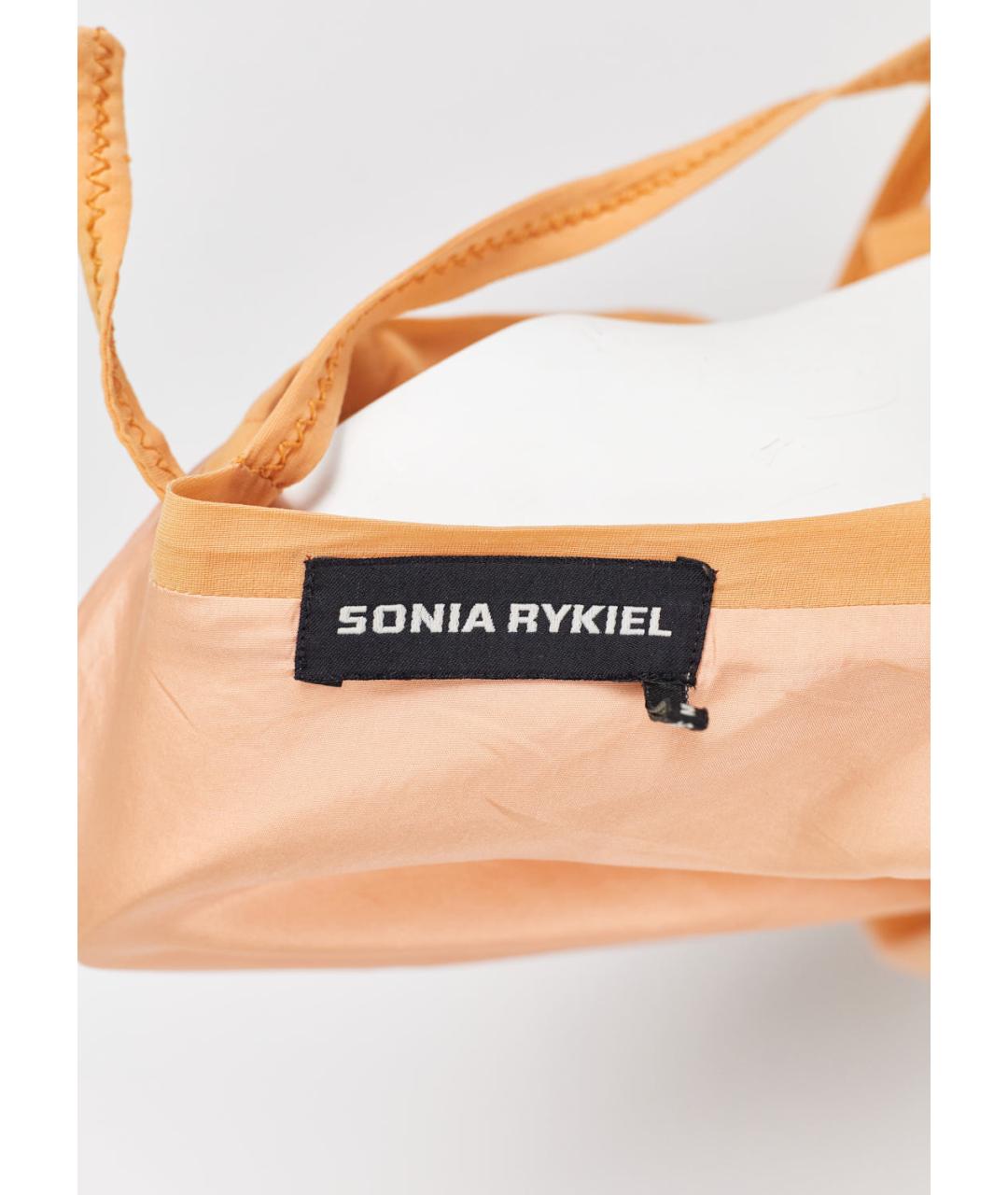 SONIA RYKIEL Оранжевое шелковое повседневное платье, фото 3