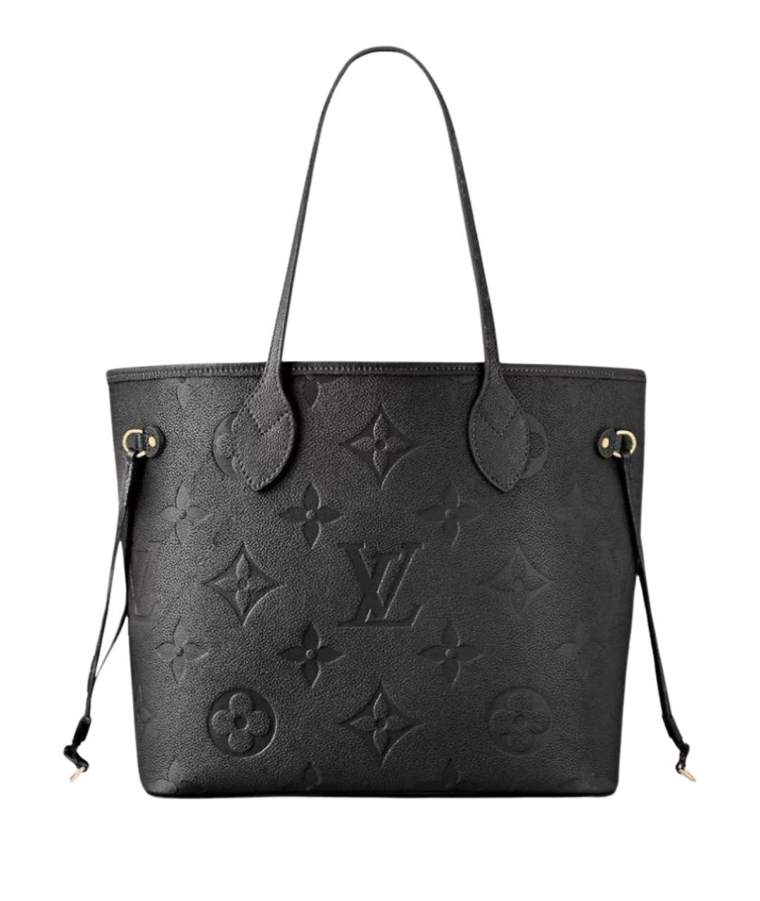 LOUIS VUITTON Черная кожаная сумка тоут, фото 1