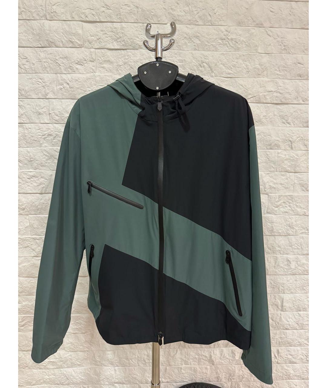 HERMES PRE-OWNED Зеленая хлопко-эластановая спортивная куртка, фото 9