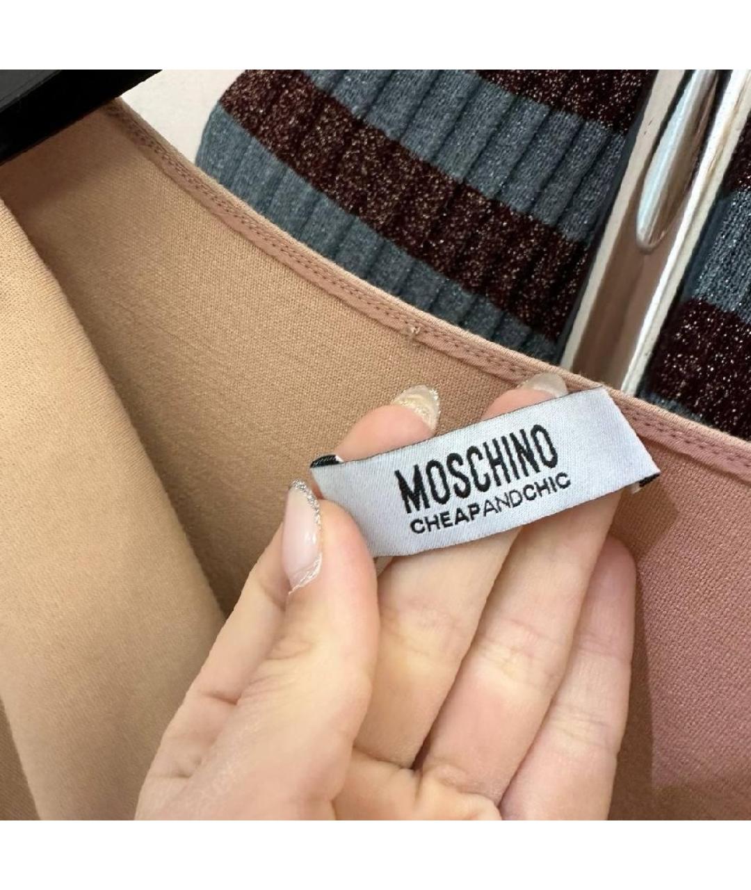 MOSCHINO Бежевое платье, фото 4