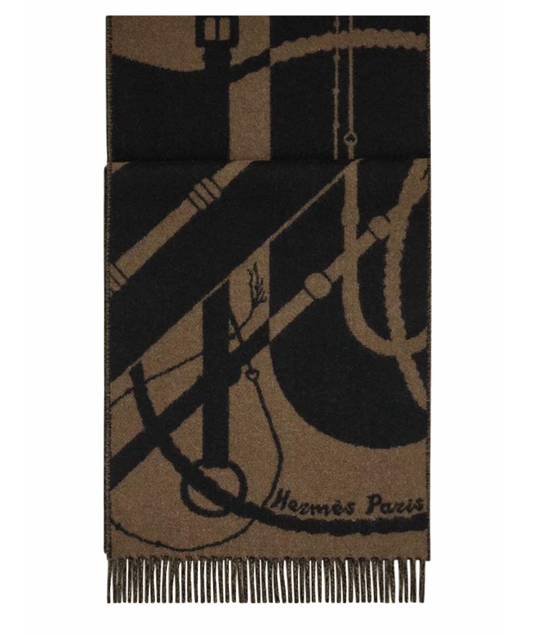 HERMES PRE-OWNED Коричневый кашемировый шарф, фото 1