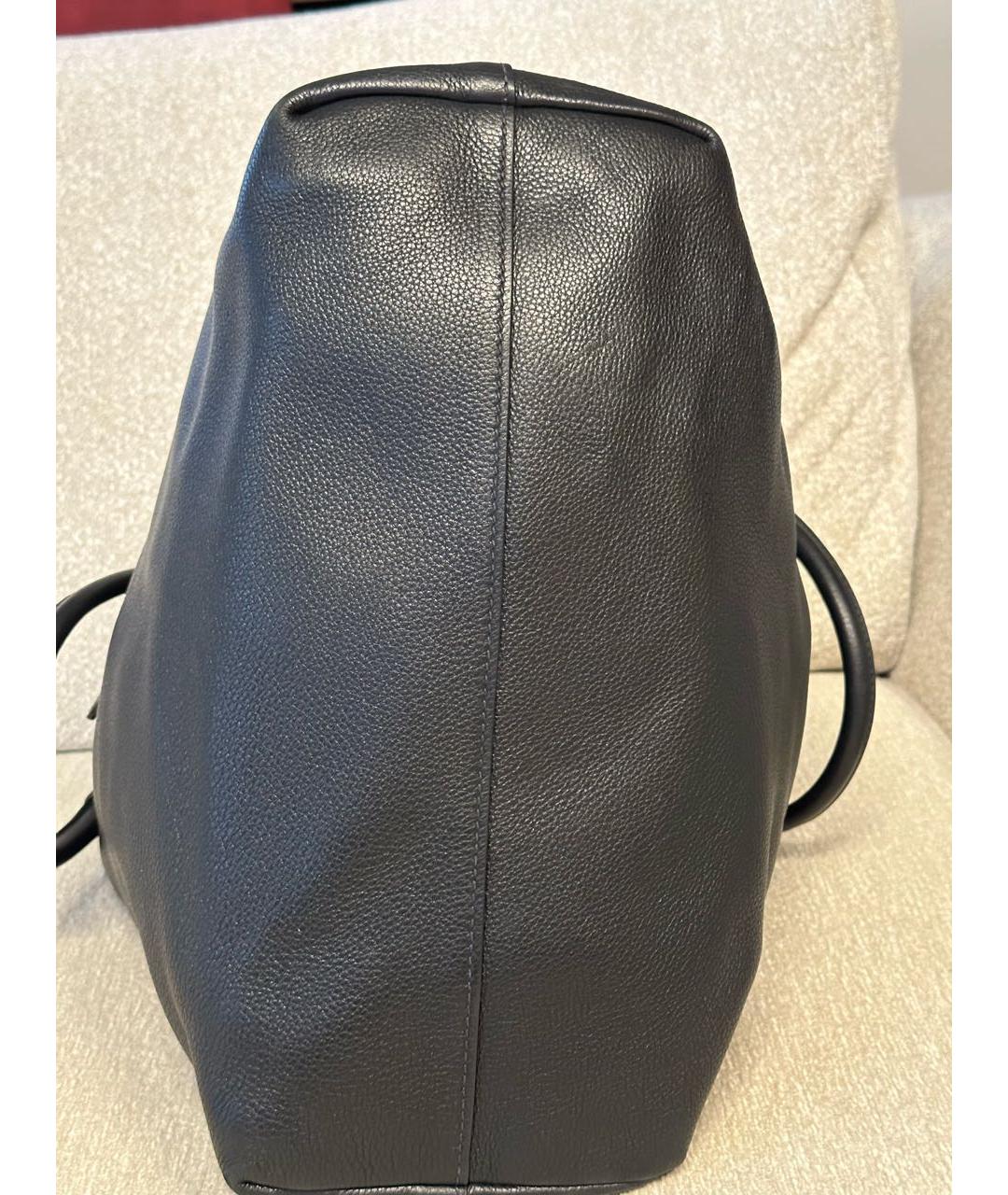 PRADA Черная кожаная сумка с короткими ручками, фото 8