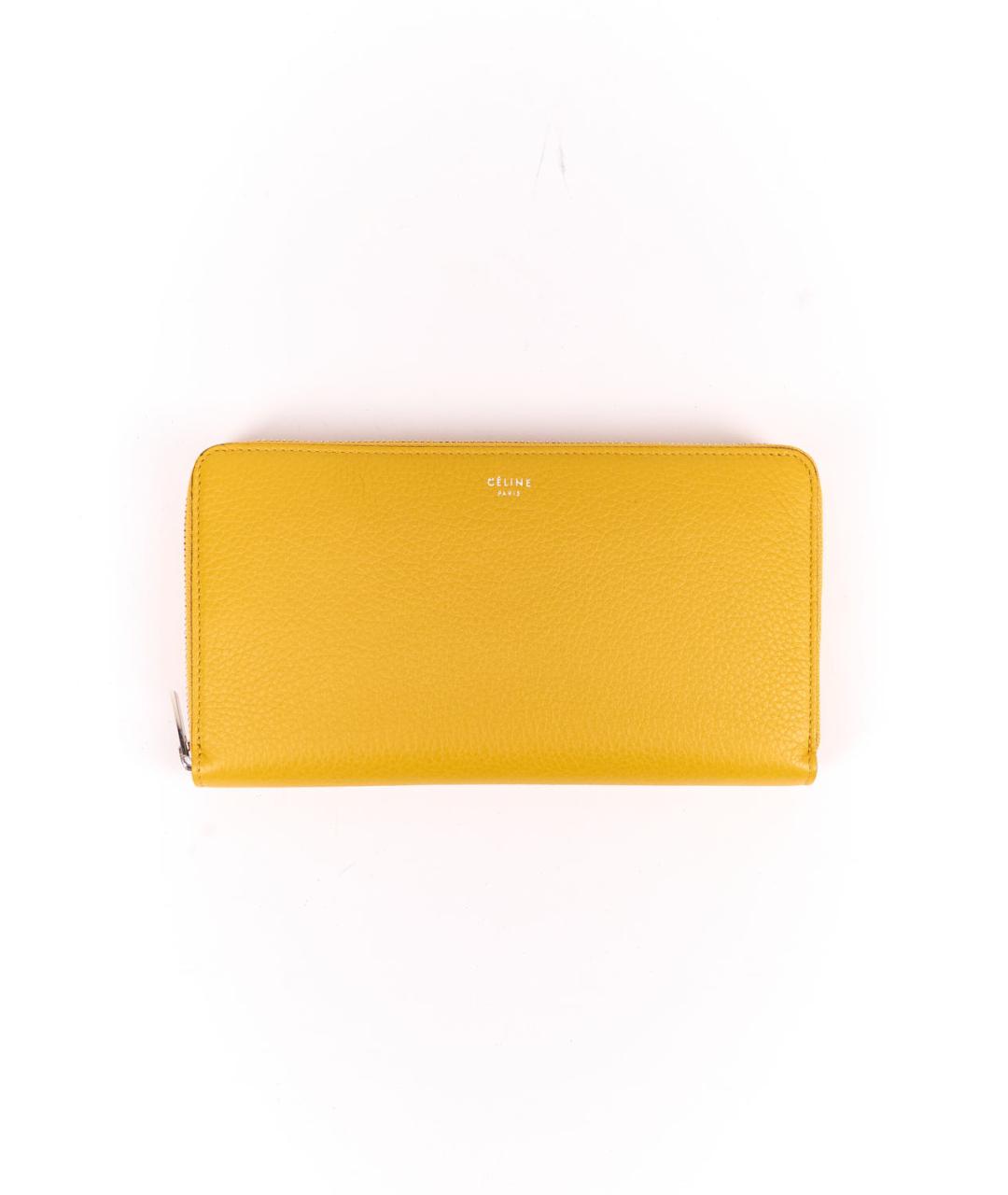 CELINE PRE-OWNED Желтый кожаный кошелек, фото 1