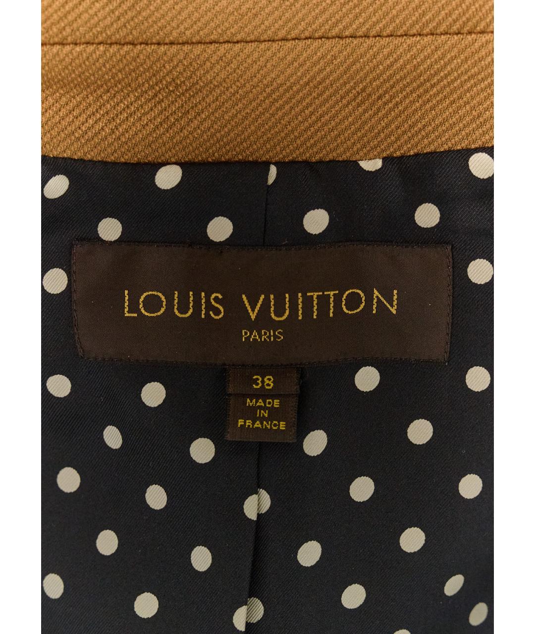 LOUIS VUITTON PRE-OWNED Горчичный хлопковый жакет/пиджак, фото 3