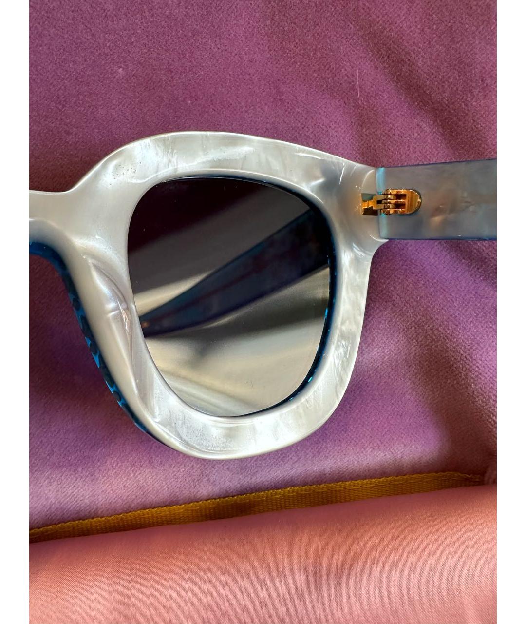 GUCCI Синие пластиковые солнцезащитные очки, фото 6
