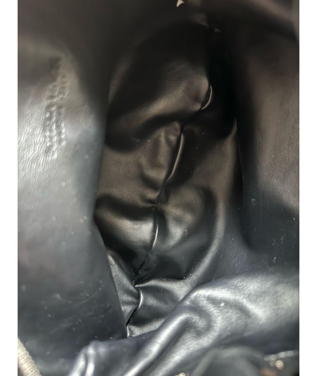 BOTTEGA VENETA Черная кожаная сумка с короткими ручками, фото 8