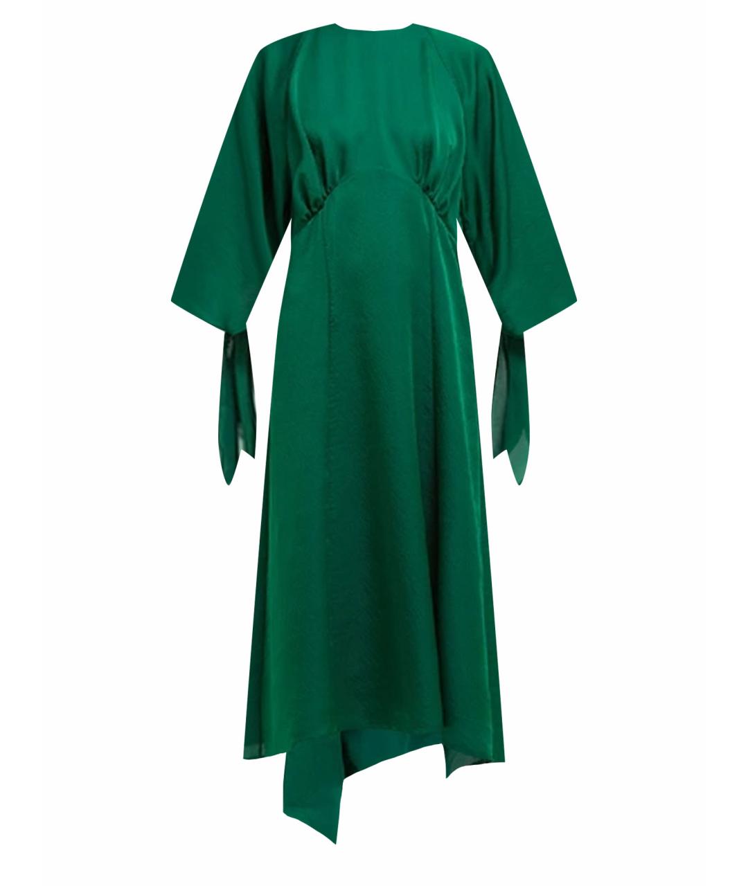 PETAR PETROV Зеленые шелковое коктейльное платье, фото 1