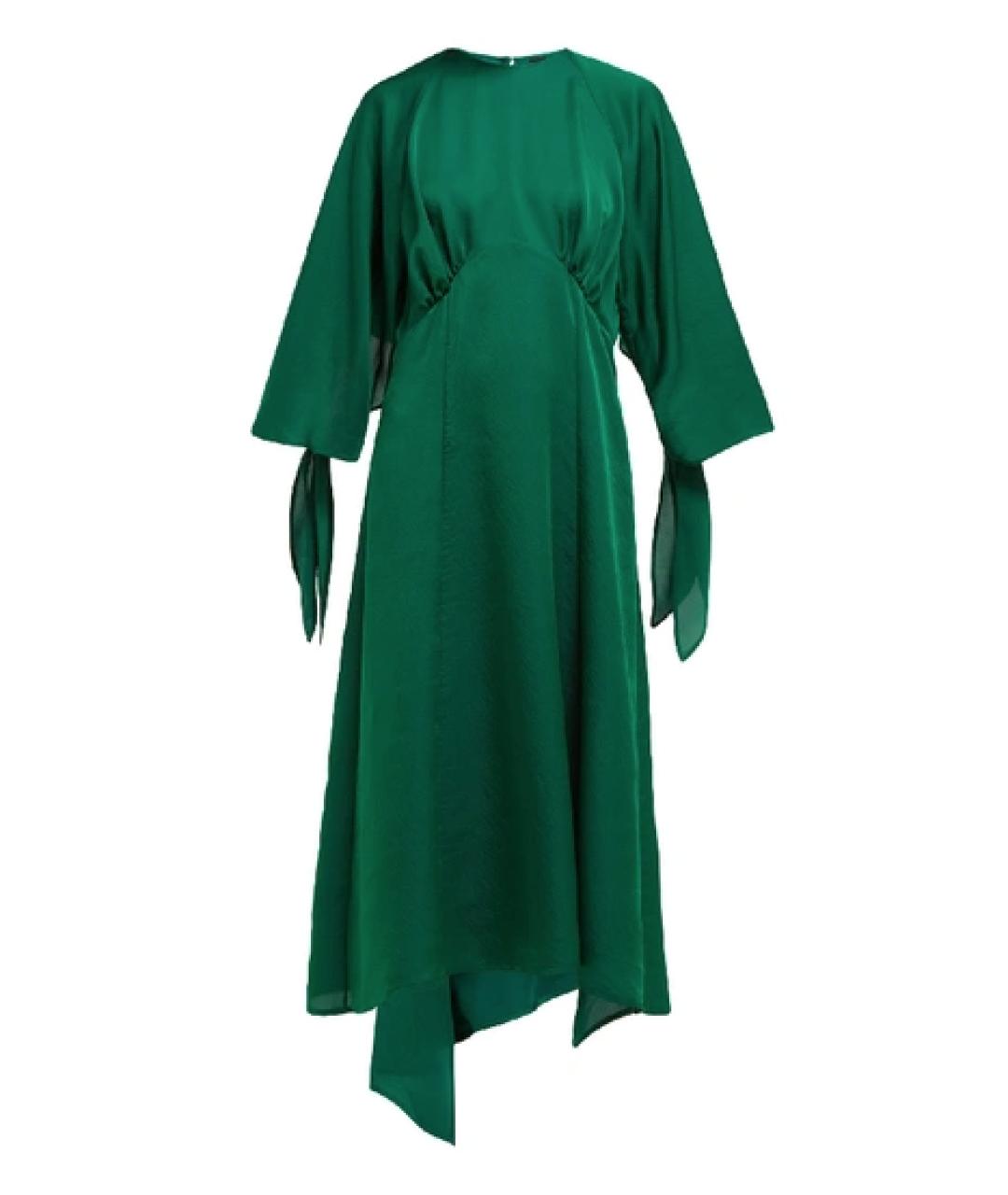 PETAR PETROV Зеленые шелковое коктейльное платье, фото 10
