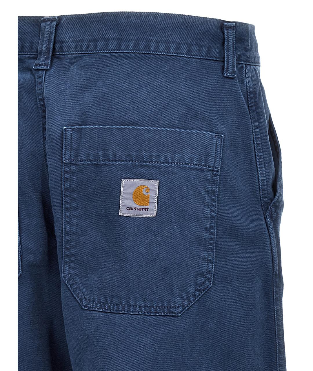 CARHARTT WIP Синие хлопковые повседневные брюки, фото 4