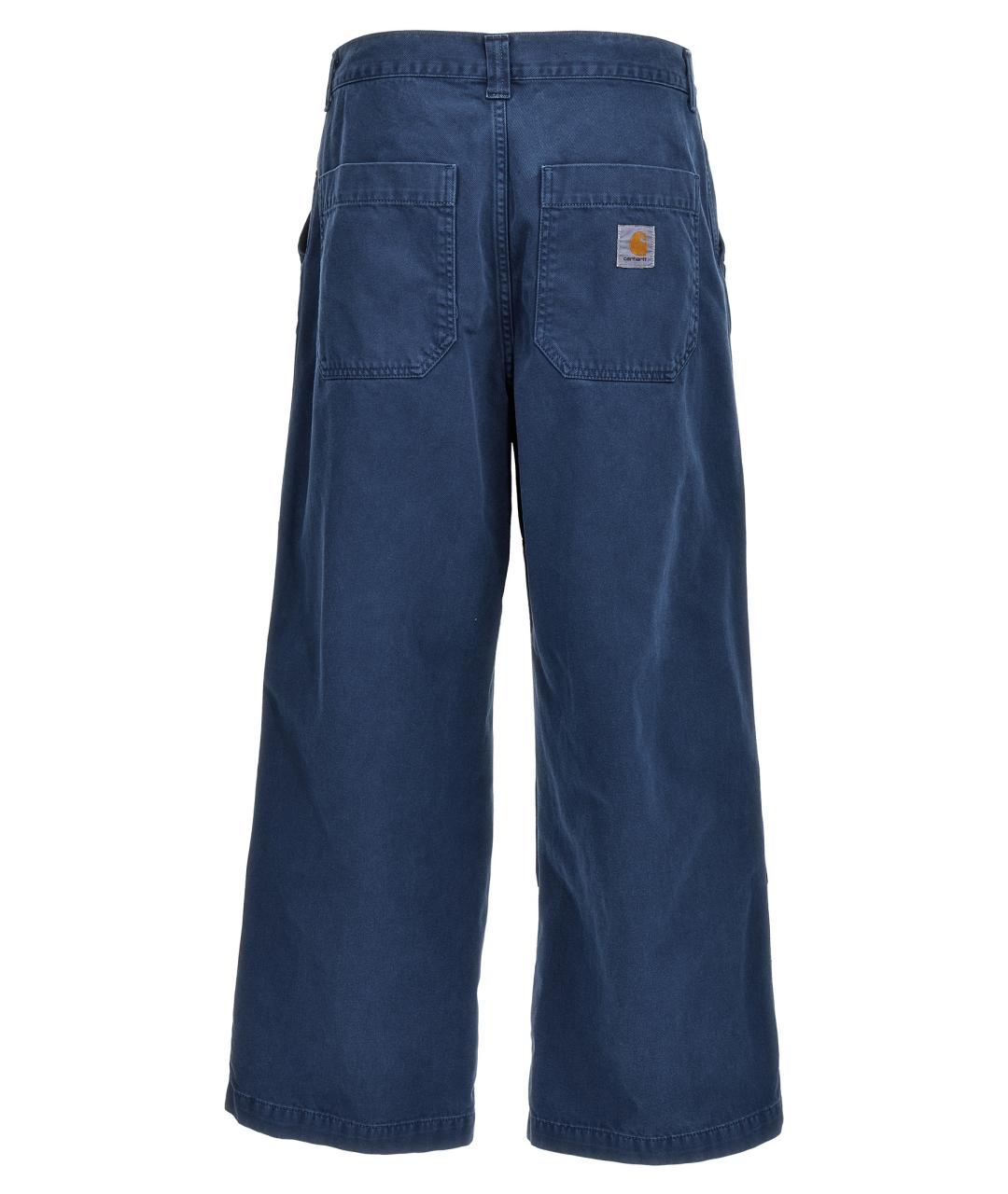CARHARTT WIP Синие хлопковые повседневные брюки, фото 2