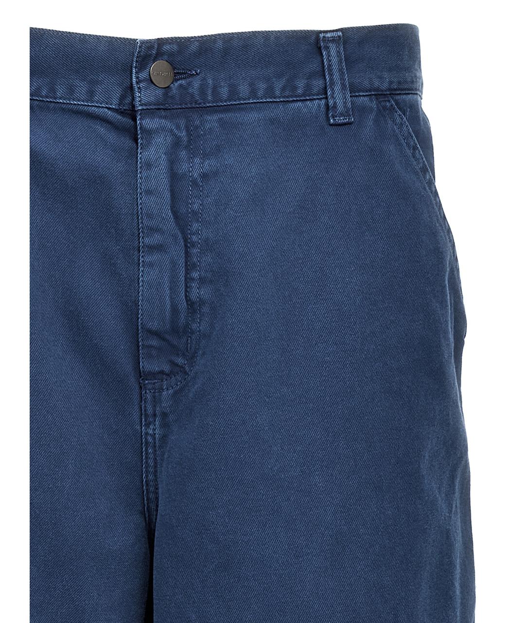 CARHARTT WIP Синие хлопковые повседневные брюки, фото 3