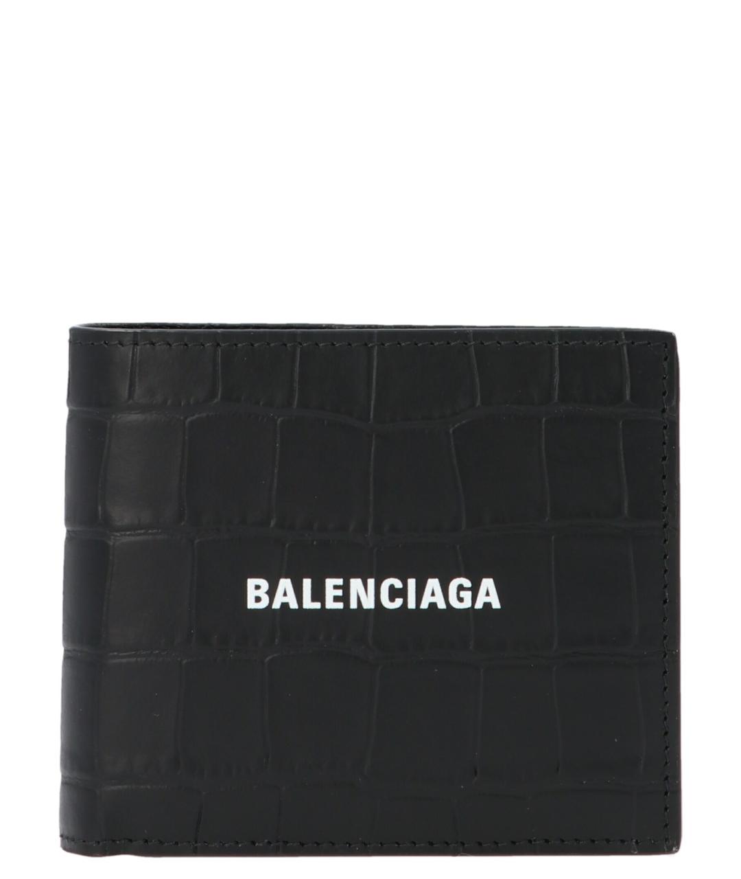 BALENCIAGA Черный кожаный кошелек, фото 1